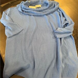 Sag Harbor Light Blue Cowl Neck Sweater